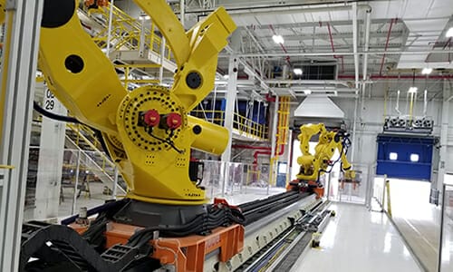 7 axis robot for frame retrieval