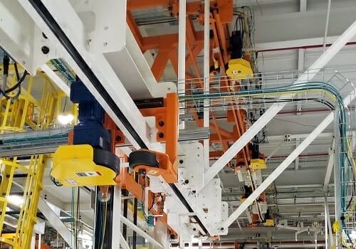 ASI Friction Overhead Conveyor Drive barge entry